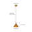 1-Dark brown round glass dimmable pendant light
