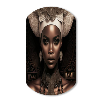 Luciani - African American Cylinder Shape Assymterical Metal Wall Art