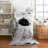 Nel Paz Border Beige Gray Ivory Machine Washable Area Rugs-1802250599