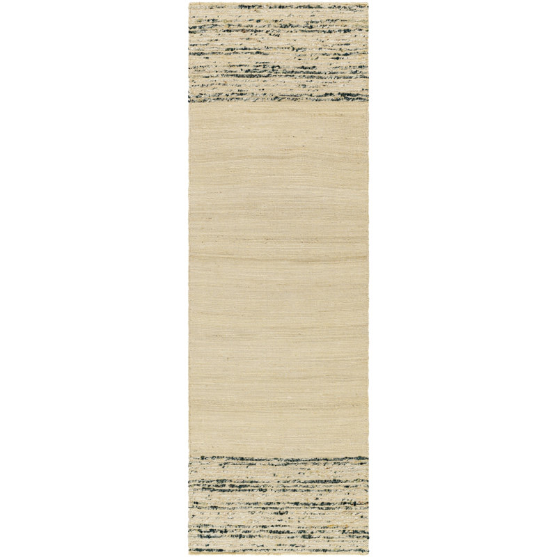 Striped Indoor Rug, Runner 2'6" x 8', Light Camel