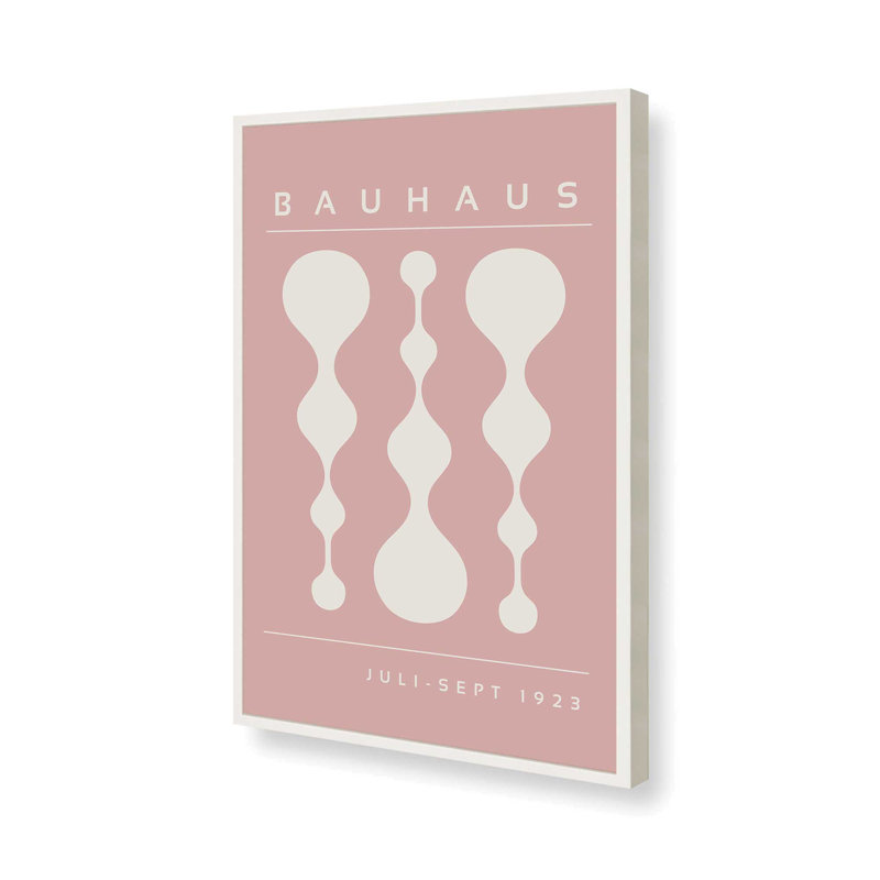 Pink Retro Bauhaus II, impression dans un cadre, H 11 po x l 9 po x P 1,25 po, Reproduction encadrée sans passe-partout