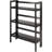 3-Tier Stackable Folding Wood Shelving Unit For Books And Display, Space-Saving Storage Solution
