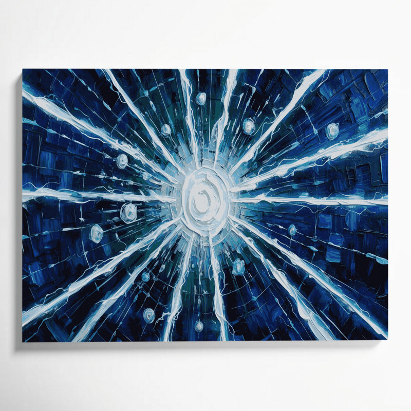 Art mural sur toile bleue Sci Fi Energy, H 8 po x l 10 po