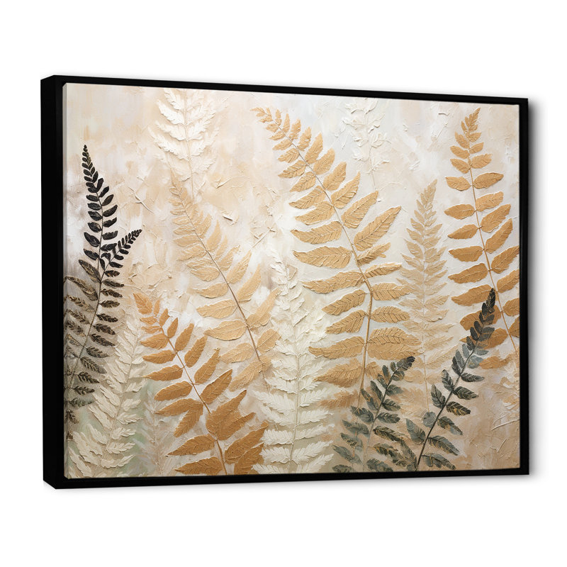 Golden Ferns Silent Symphony III, H 12 po x l 20 po x P 0,5 po, Cadre flottant noir