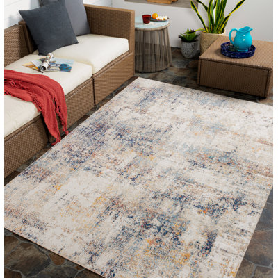 Tapis d'intérieur / extérieur gris Mckamey