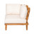 Solterra 5-Piece Modern Rustic Acacia Wood Patio Sectional Sofa Set with Weather-Resistant Comfort