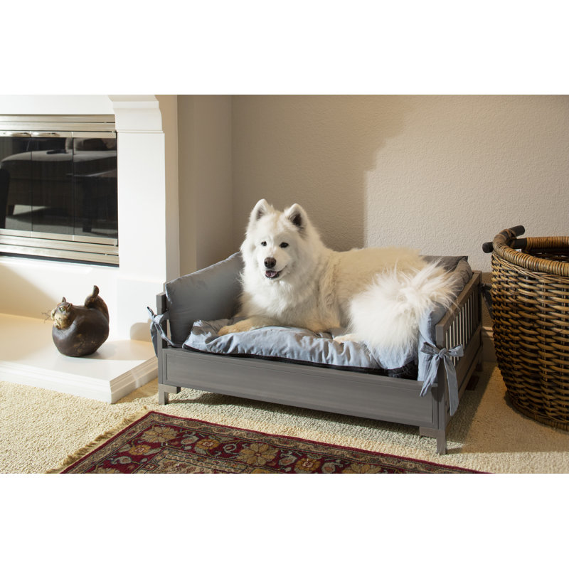 Lit pour chien surélevé avec coussin Achilles Manhattan ECOFLEX®, Très grand (l 38,6 po x P 26,5 po x H 14,8 po), Gris