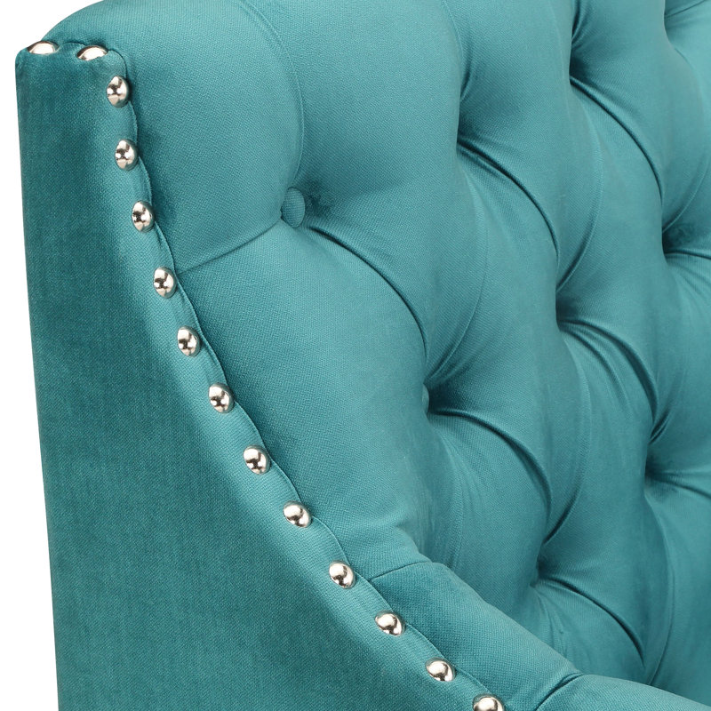 Fauteuil d'appoint Indrani, Mélange de polyester sarcelle