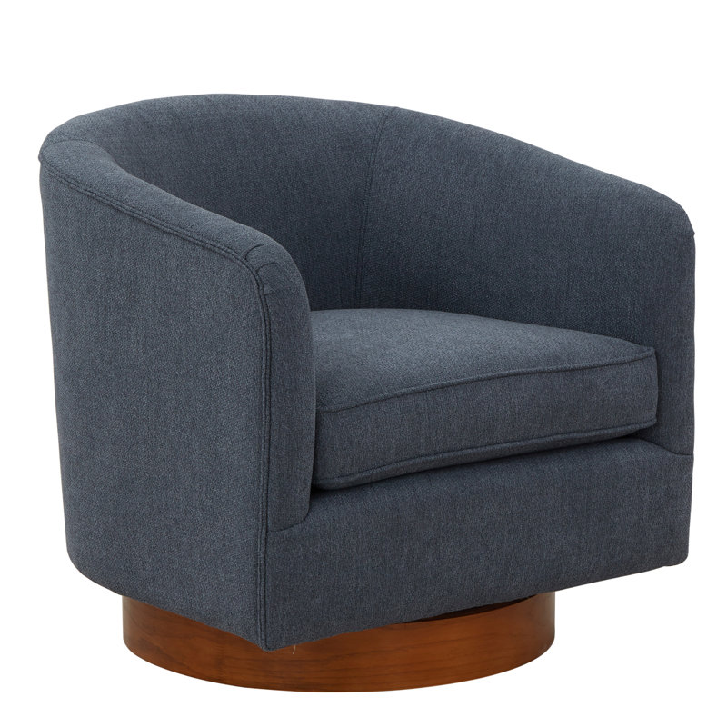 Chaise pivotante en tissu bleu Miramar