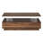 Modern Led Lights Coffee Table, 47.2" Rectangular With Double Storage Table In Warm Walnut 2 Drawers-1910599788-1910599779