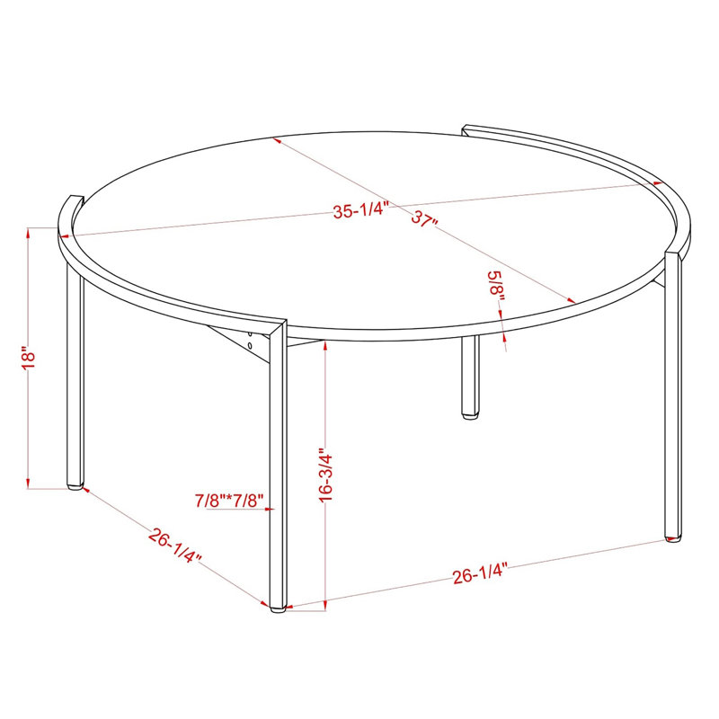 Ensemble de tables basses Ponce, 2 pièces: table basse, table de bout