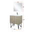 Ensemble de meuble-lavabo rustique en acacia P 20 po, comptoir en quartz, robinet et miroir 28 po-2038229513-2038229515