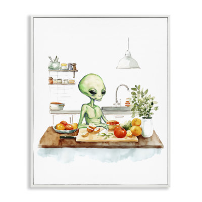 «Alien Kitchen in Kitchen», estampe numérique, design par Lil 'Rue
