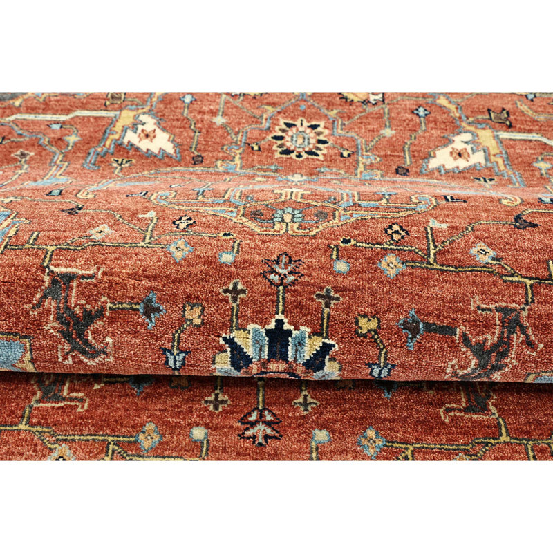 Hand Knotted Wool Oriental Area Rug, Rectangle 4' x 6'
