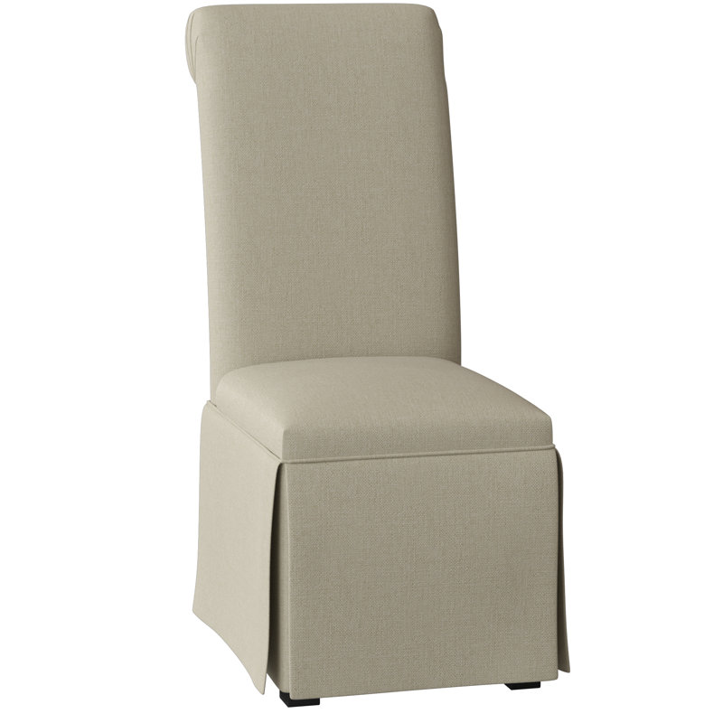 Susanna 20.25'' H Upholstered Side Chair, Black Satin, Oyster
