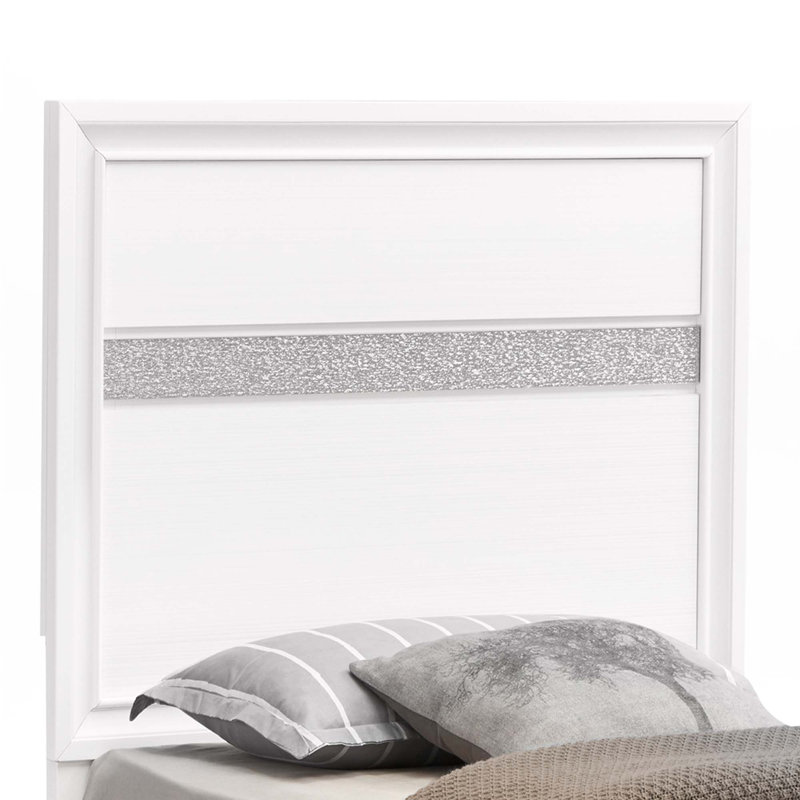 Cadre de lit (seulement lit), Blanc, Simple