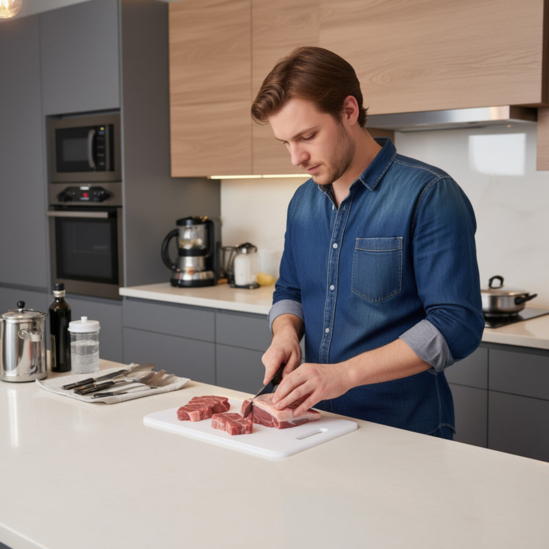Planches à découper pour planches à découper pour la cuisine Planche à découper en plastique antidérapante avec poignée suspendue pour couper les légumes