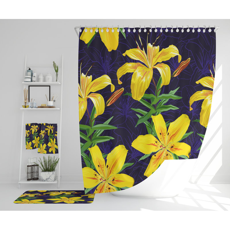 Nevart Polyester Shower Curtain Set