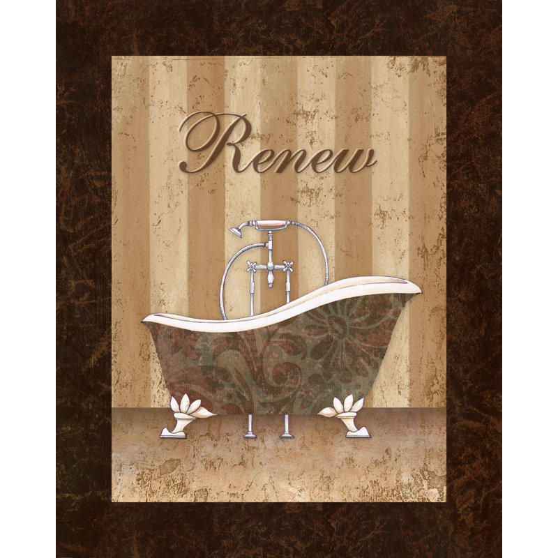 Renew Bath - Painting Print, 91 cm H x 61 cm W, Black Floater Framed