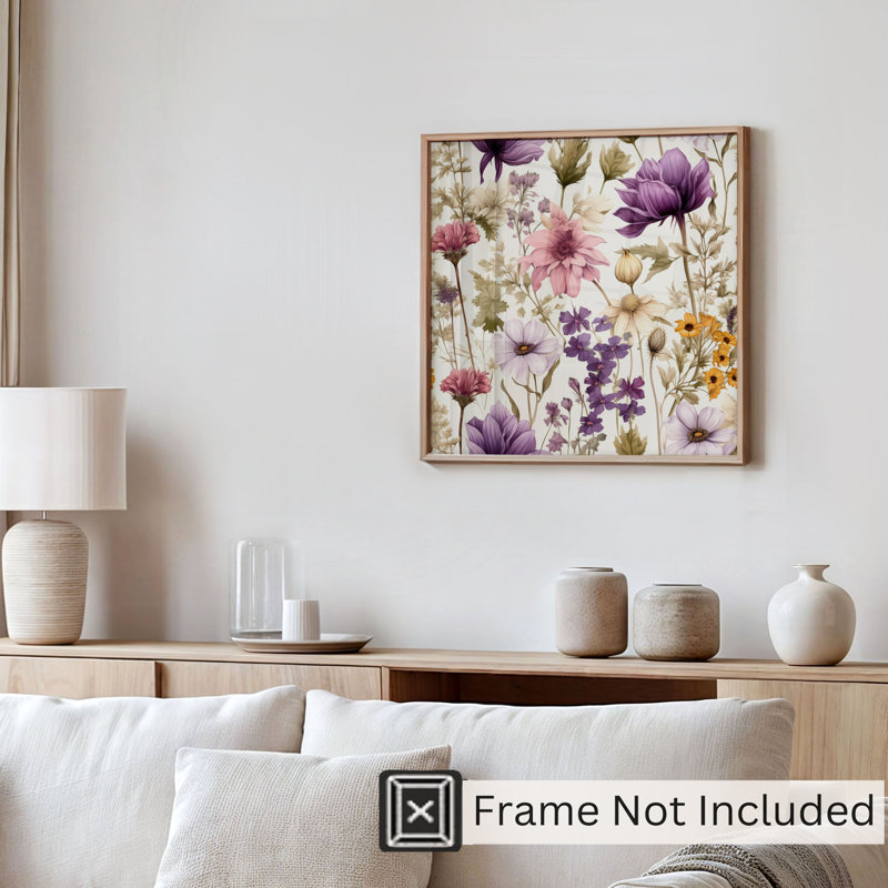 «Botanical Wildflower», reproduction d'art encadrée non encadrée