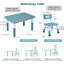 Ensemble de table réglable en hauteur pour enfants avec 2 chaises, rangement et plateau réversible-130119892