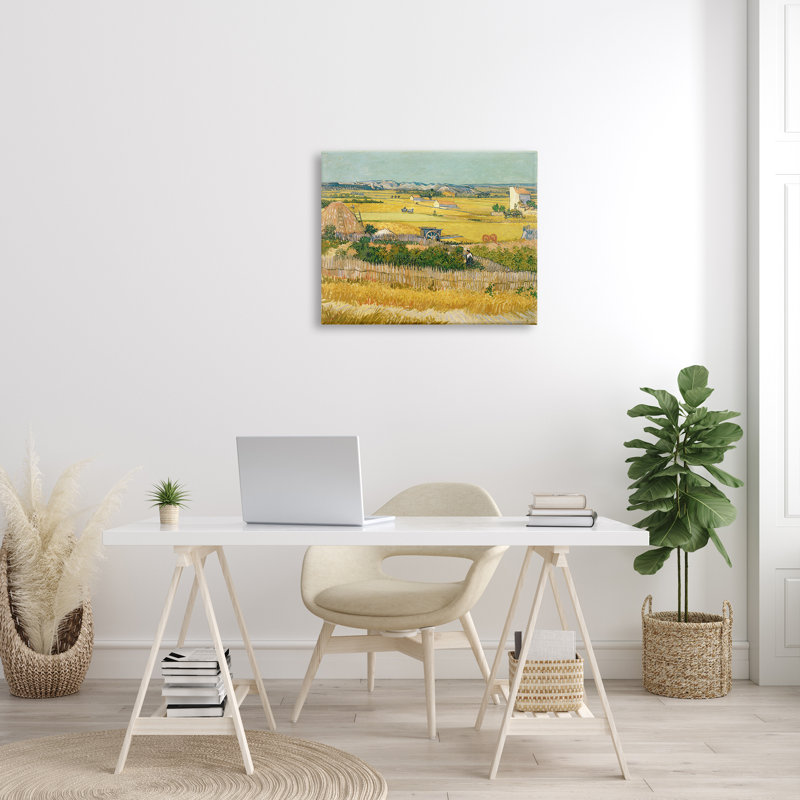 Vincent van Gogh Harvest Landscape Gallery Wrapped Canvas Print