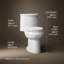 Toilette monopièce allongée économe en eau de 1,28 GPF Adair (siège inclus)-10397007-65043900