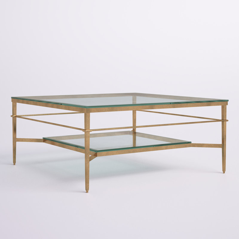 Table basse avec rangement Genevieve, Or