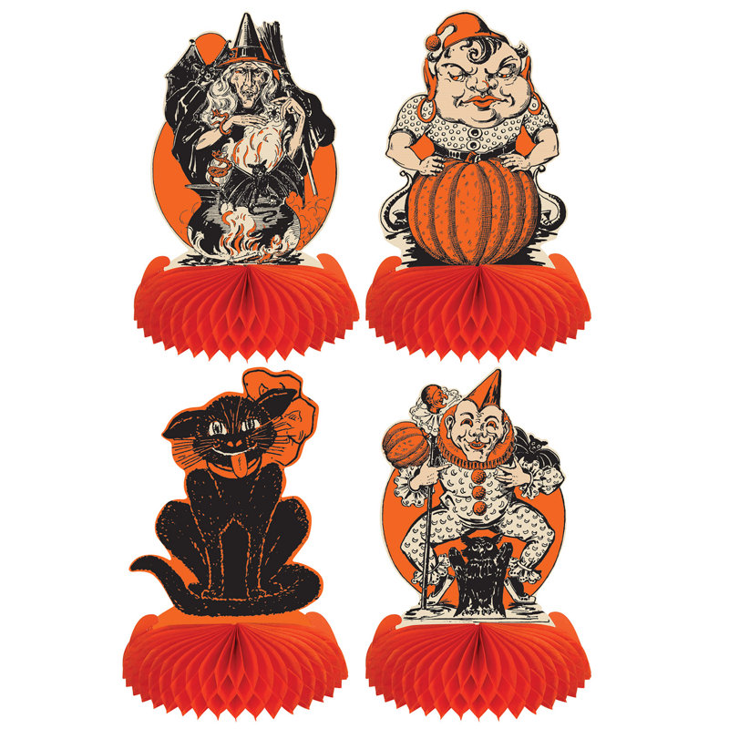 Centres de table rétro d'Halloween
