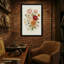 Arrangement floral de plantes et de fleurs avec des fleurs colorées et des feuilles vertes