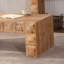 Table basse rectangulaire en bois massif et panneau de fibres à densité moyenne 47,24 po
