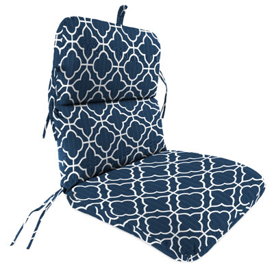 Byrom 22" x 45" Outdoor Chair Cushion with Ties and Loop