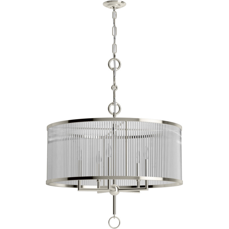 Terret™ 29" 5 - Light Chandelier, Polished Nickel