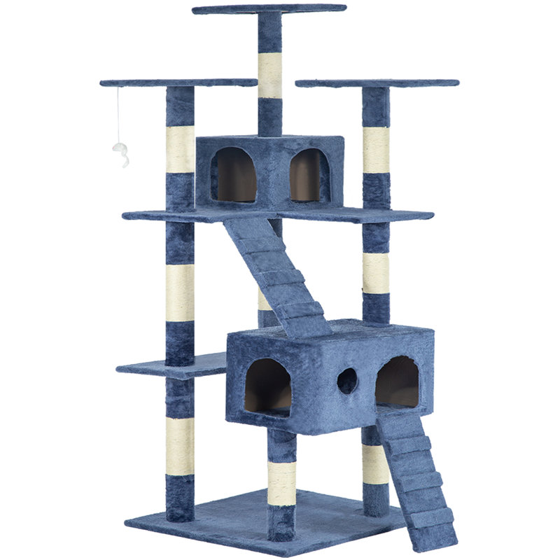 Fryar 72'' H Cat Tree, Navy Blue
