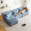 Canapé modulaire modulaire, ensemble de salon en forme de L de 133 pouces, canapé à trois places Comfort Cloud avec repose-pieds amovible, tissu chenille-1642317177