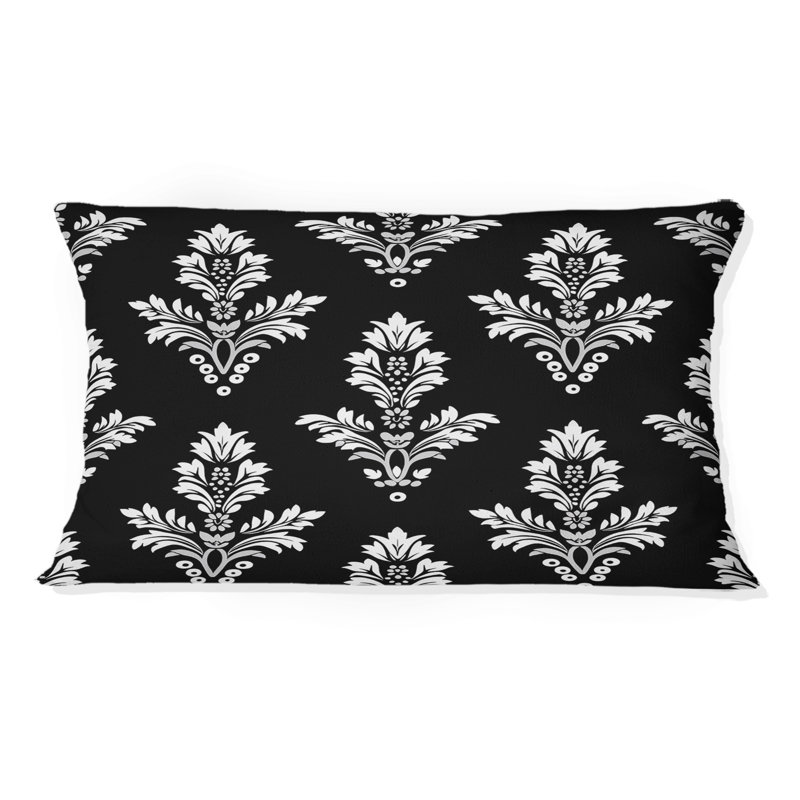 Damask Elegance I - Glam Lumbar Pillow
