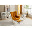 Chaise berçante en tissu Teddy avec repose-pieds réglable et dossier capitonné-1906471233