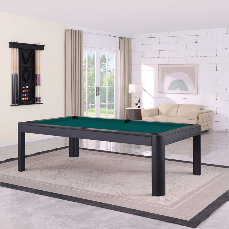 Table de billard en ardoise noire Cadora Duo, Bleu vert, 7 pi, Oui