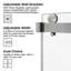 60 po X P 76 po Porte de douche sans cadre en verre transparent H Hinge-112250721