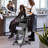 Hairdresser Utility Cart Salon Trolley With Pegboard-113457398