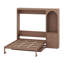 Grand lit escamotable avec tablette Stoarge et 3 tiroirs, lit escamotable multifonctionnel avec bureau et lumière DEL-1175926053