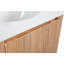 Meuble-lavabo mural de 30 po avec lavabo au design incurvé, finition en bois texturé ondulé, marbre de culture intégré intégré, meuble-lavabo flottant moderne pré-assemblé avec tiroir à fermeture en douceur-311184720