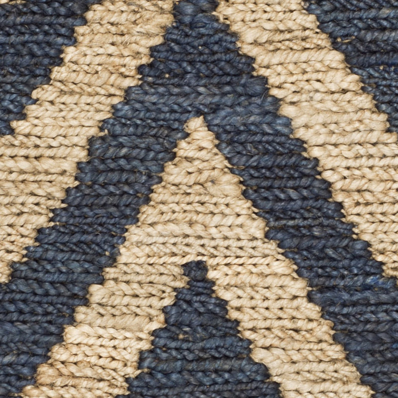 Tapis en jute noué à la main Baileigh, Tapis de couloir 2 pi 6 po x 6 pi