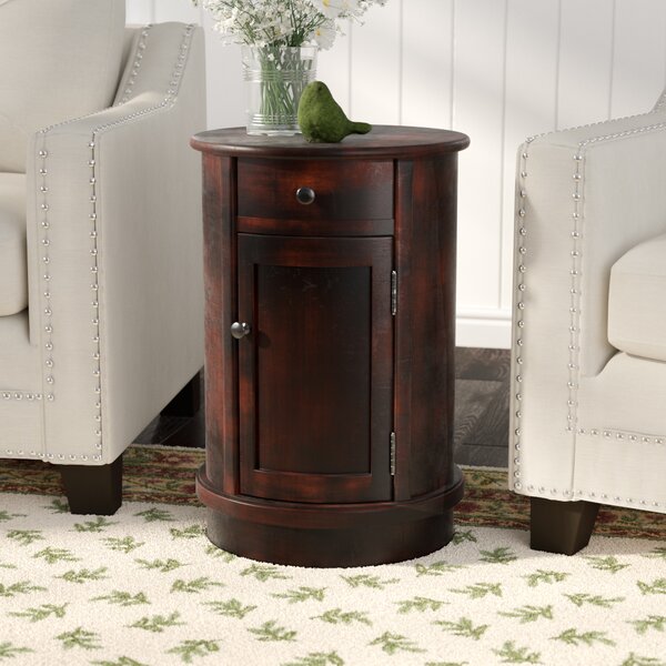 Darby Home Co Legault Round Wood Storage Side Table & Reviews | Wayfair