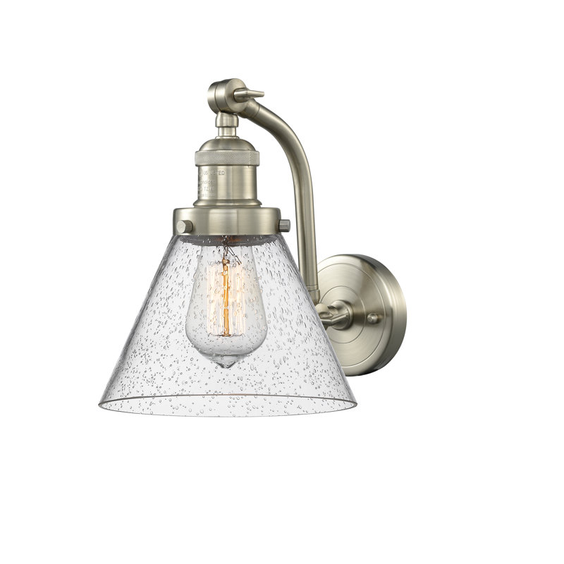 Armed Sconce, Brushed Satin Nickel