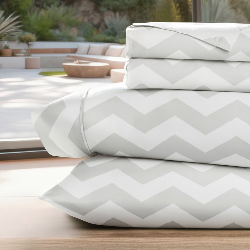 Ensemble de draps en microfibre Simply Soft ™, Ensemble de draps très grand californien avec 2 t, Gris