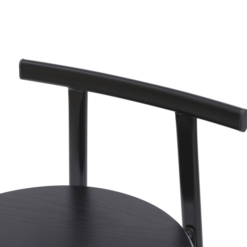 Ensemble de 3 tabourets de bar 27 "H 27" avec repose-pieds et chaises de cuisine modernes pour comptoir