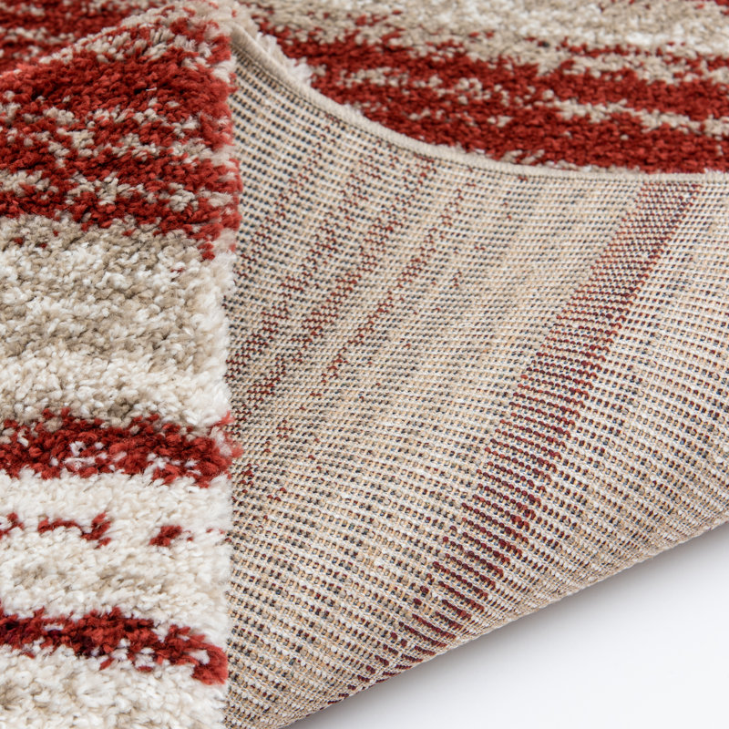 Tapis orange Pugmire Painterly, Rectangle 7 pi 10 po x 9 pi 10 po