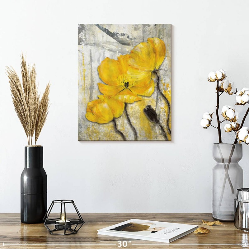 California Poppies - impression sur toile tendue, H 15 po x l 12 po x P 1,25 po