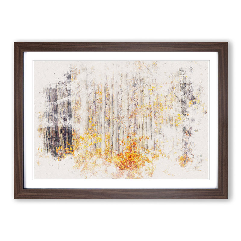 Orange Forest - Picture Frame Graphic Art Print, Walnut Framed, 62cm H x 87cm W x 2cm D